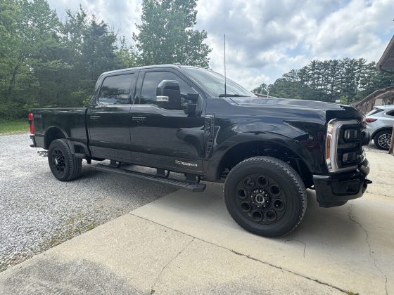 black truck auto window tint